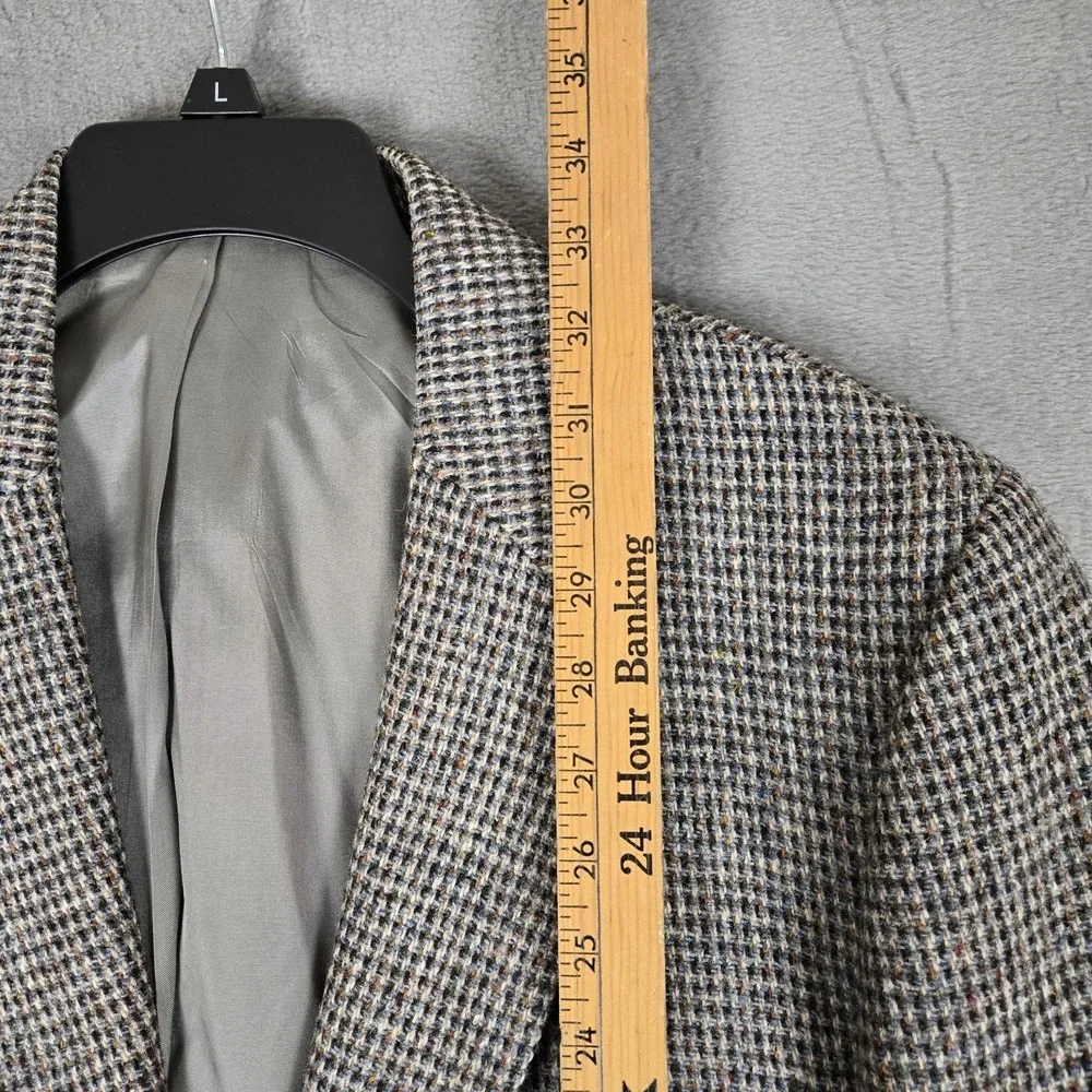Vintage Harris Tweed Herringbone‎ Tweed Blazer Mens 42 Foreman Clark Made In USA